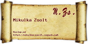 Mikulka Zsolt névjegykártya
